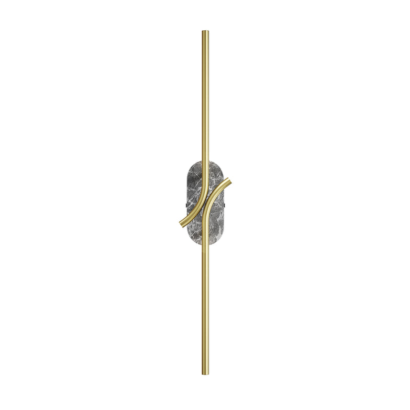 Maytoni Renaissance 1L wall sconce lamp, brass LED H 63cm