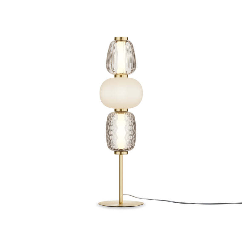 Maytoni Pattern 1L table lamp, gold LED D 18cm