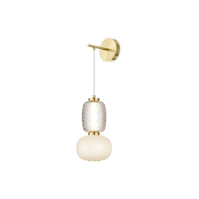 Maytoni Pattern 1L wall sconce lamp, gold LED H 31.9cm