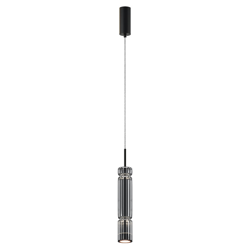 Maytoni Ordo 1L pendant lamp, black LED D 8cm