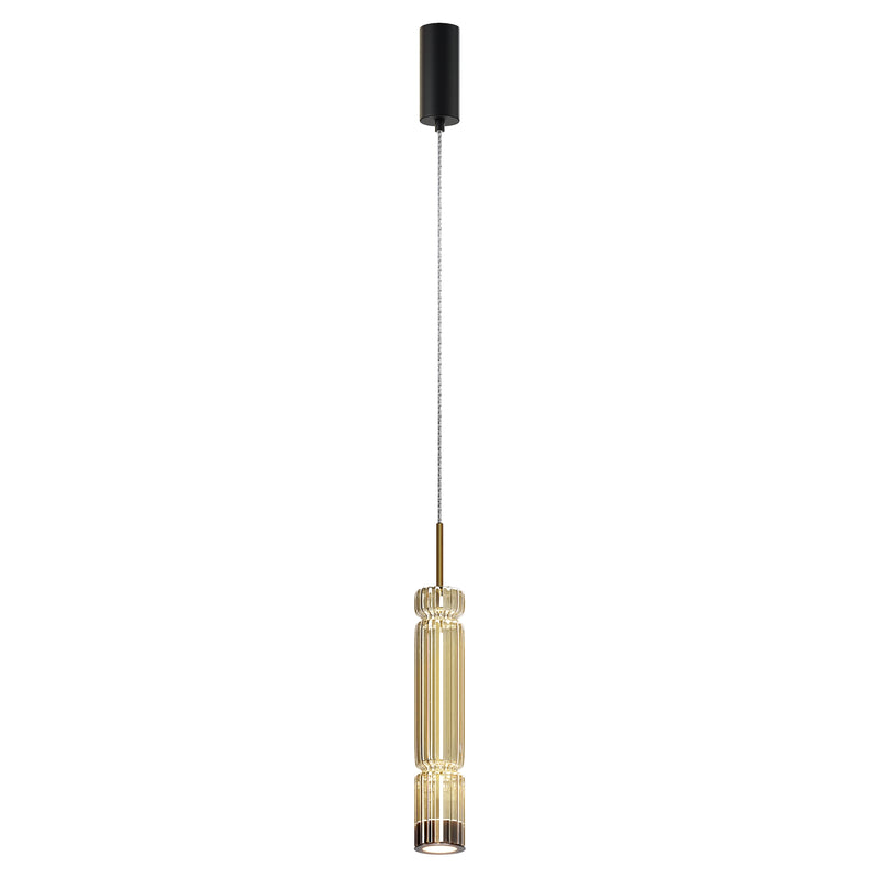 Maytoni Ordo 1L pendant lamp, black LED D 8cm