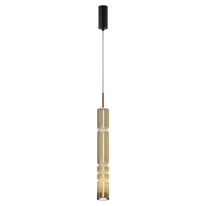 Maytoni Ordo 1L pendant lamp, black LED D 8cm