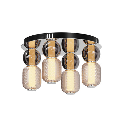 Maytoni Drop 1L flush mount ceiling lamp, chrome LED D 43cm