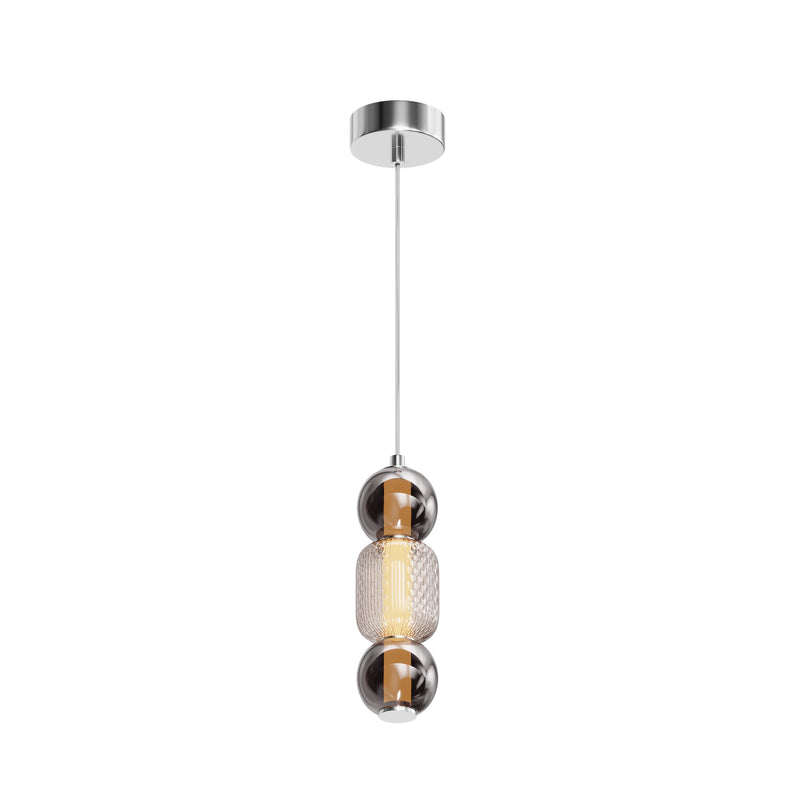 Maytoni Drop 1L pendant lamp, chrome LED D 12cm