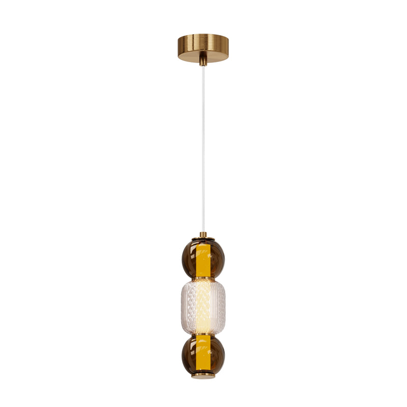 Maytoni Drop 1L pendant lamp, gold LED D 12cm