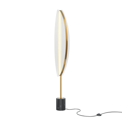 Maytoni Breeze 1L floor lamp, brass LED H 158cm