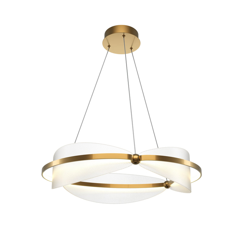 Maytoni Breeze 1L pendant lamp, brass LED D 60cm