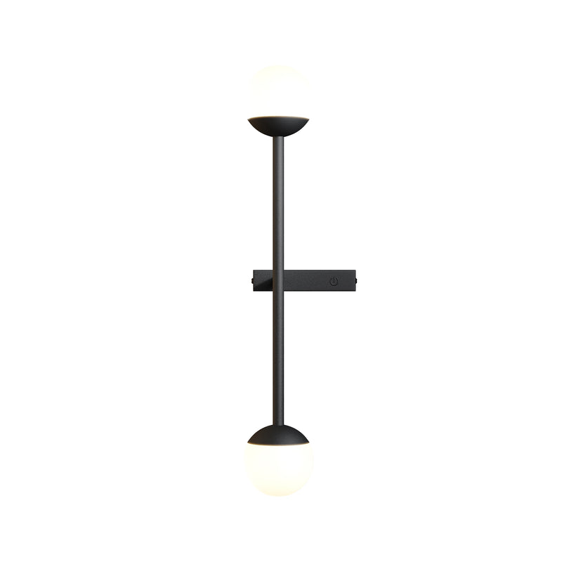 Maytoni Touch 1L wall sconce lamp, black LED H 48cm