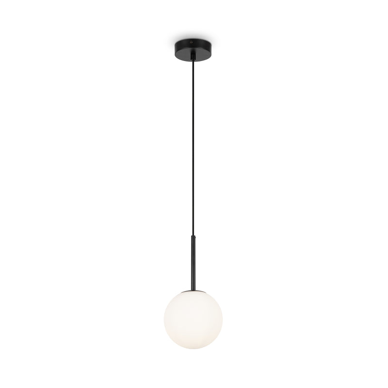 Maytoni Basic form 1L pendant lamp, black E14 D 15cm