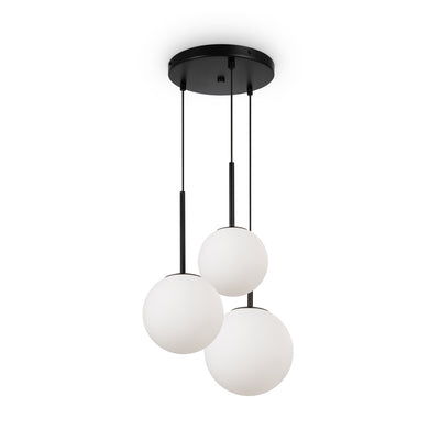 Maytoni Basic form 3L pendant lamp, black E14 D 40cm