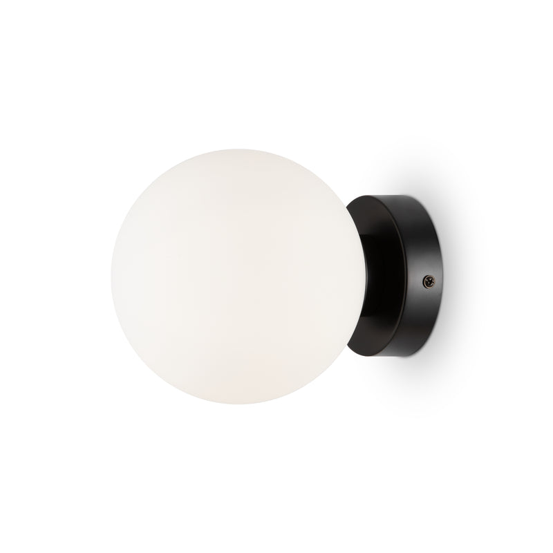 Maytoni Basic form 1L washer sconce lamp, black E14 D 15cm