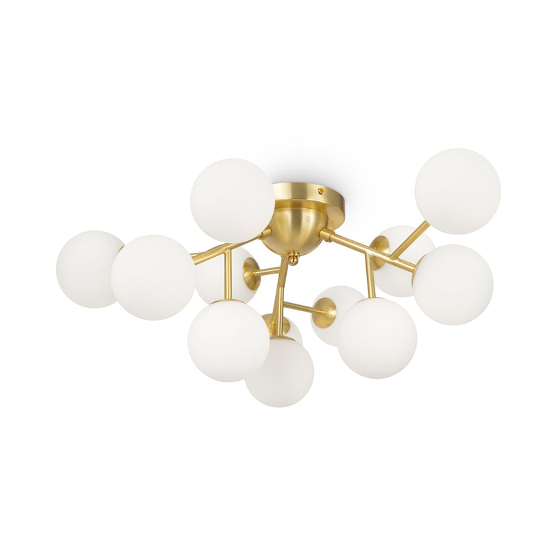 Maytoni Dallas 12L ceiling lamp, gold G9 D 60cm