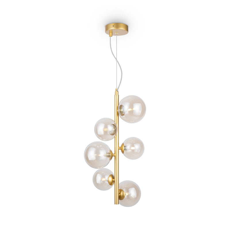 Maytoni Dallas 6L pendant lamp, gold G9 D 29cm