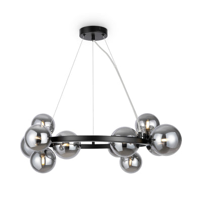 Maytoni Dallas 11L pendant lamp, black G9 D 67cm