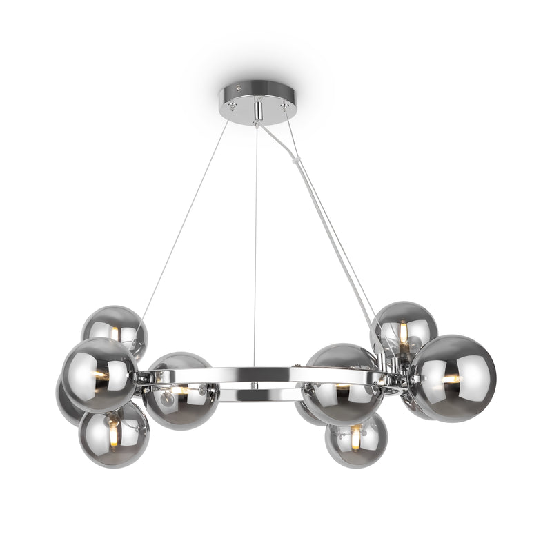 Maytoni Dallas 11L pendant lamp, chrome G9 D 67cm