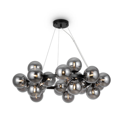 Maytoni Dallas 25L chandelier, black G9 D 69cm