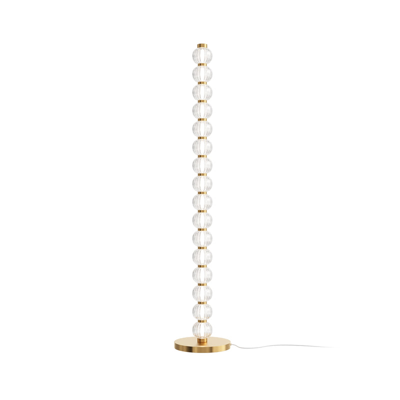 Maytoni Amulet 1L floor lamp, gold LED D 25cm