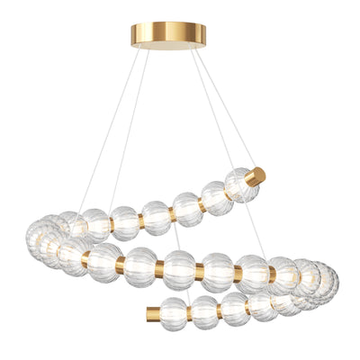 Maytoni Amulet 1L pendant lamp, gold LED D 80cm