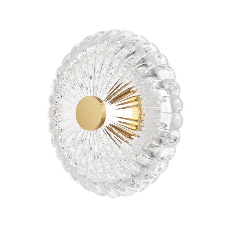 Maytoni Amulet 1L washer sconce lamp, gold LED D 35cm