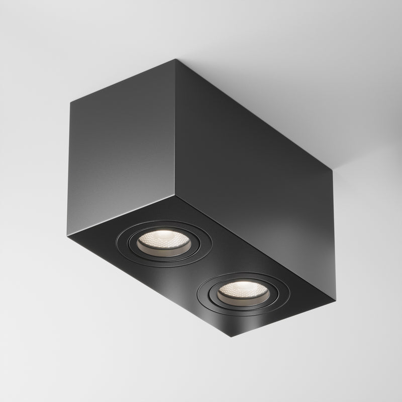 Spot de plafond Maytoni Atom 2L, noir GU10 H 11,5cm