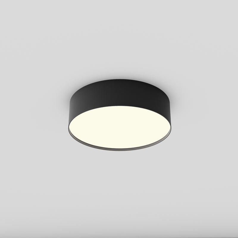 Maytoni Zon 1L flush mount ceiling lamp, black LED D 22cm