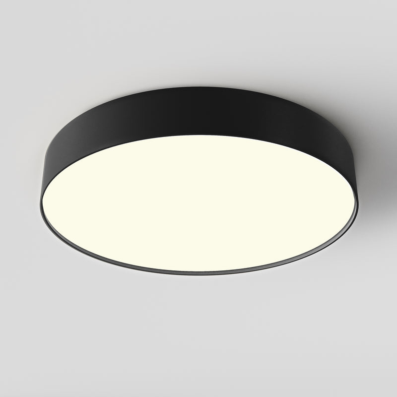 Maytoni Zon 1L flush mount ceiling lamp, black LED D 40cm