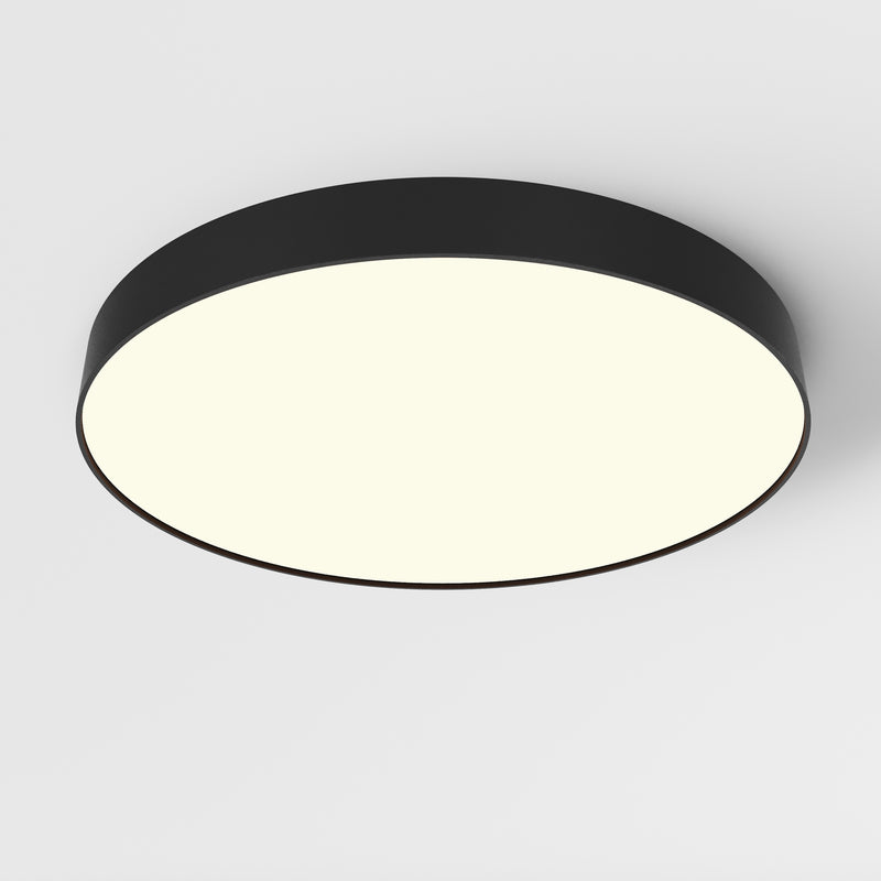 Maytoni Zon 1L flush mount ceiling lamp, black LED D 60cm