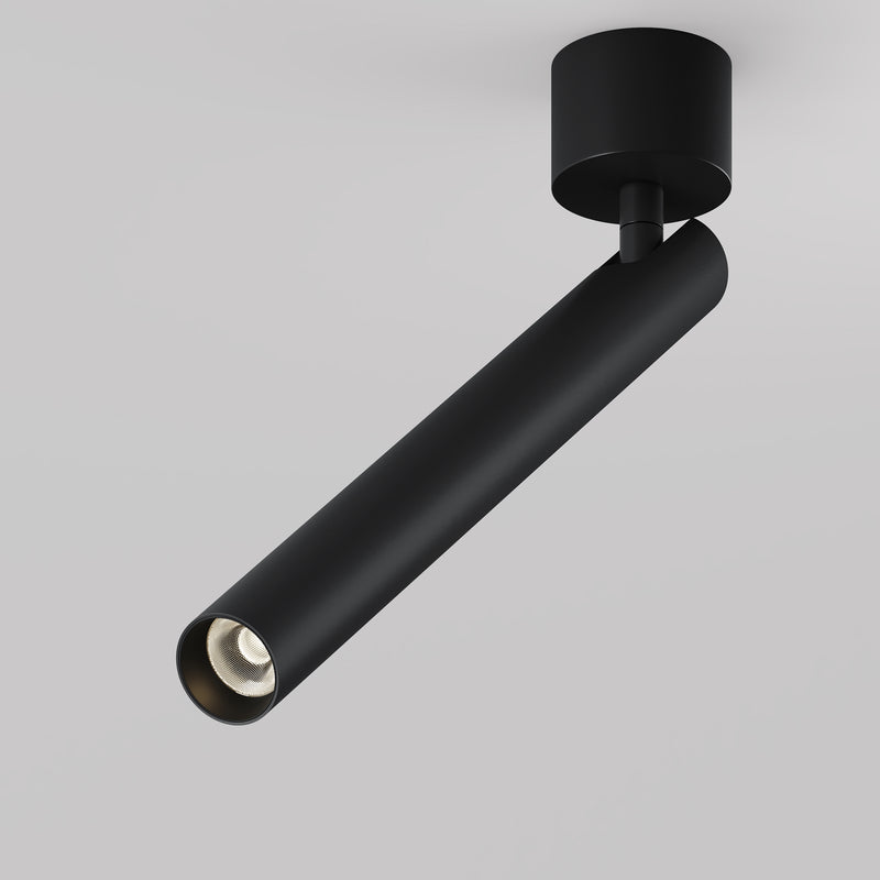 Maytoni Focus T 1L ceiling spotlight, black LED D 3cm