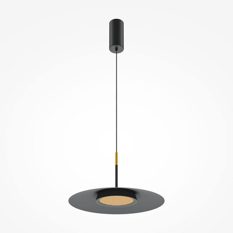 Maytoni El 1L pendant lamp, black LED D 35cm