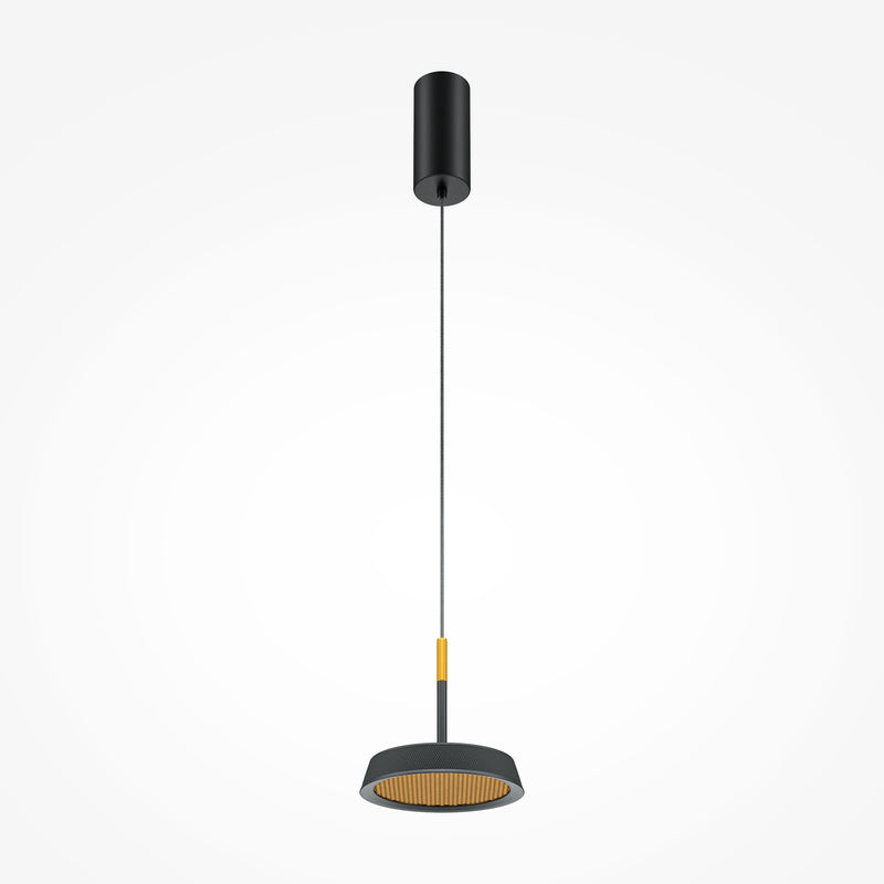 Maytoni El 1L pendant lamp, black LED D 15.3cm