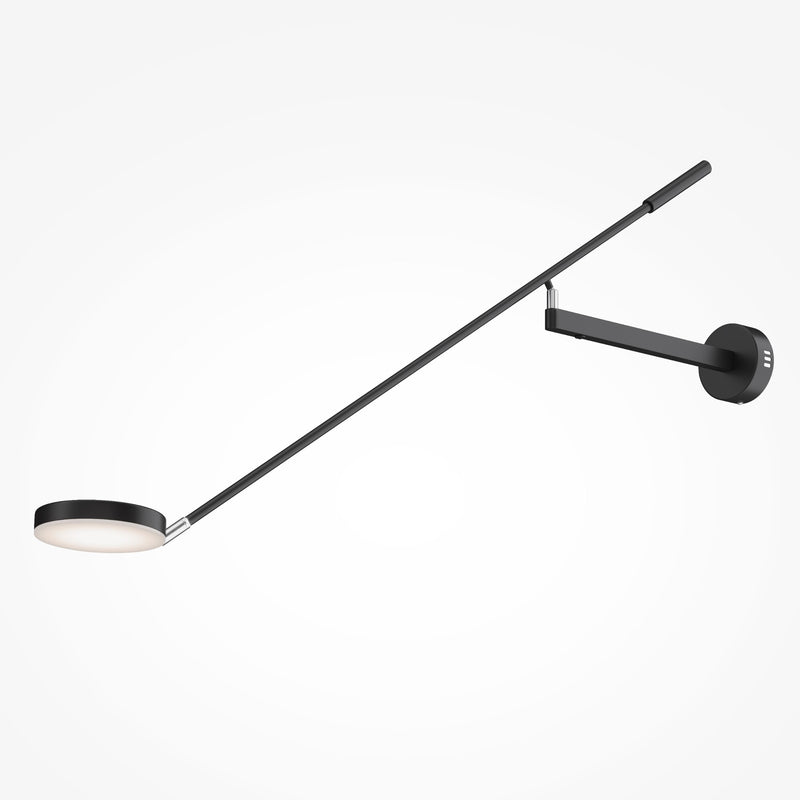 Maytoni Fad 1L wall sconce lamp, black LED H 11cm