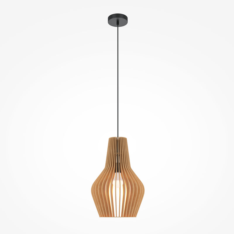 Maytoni Roots 1L pendant lamp, black E27 D 30cm