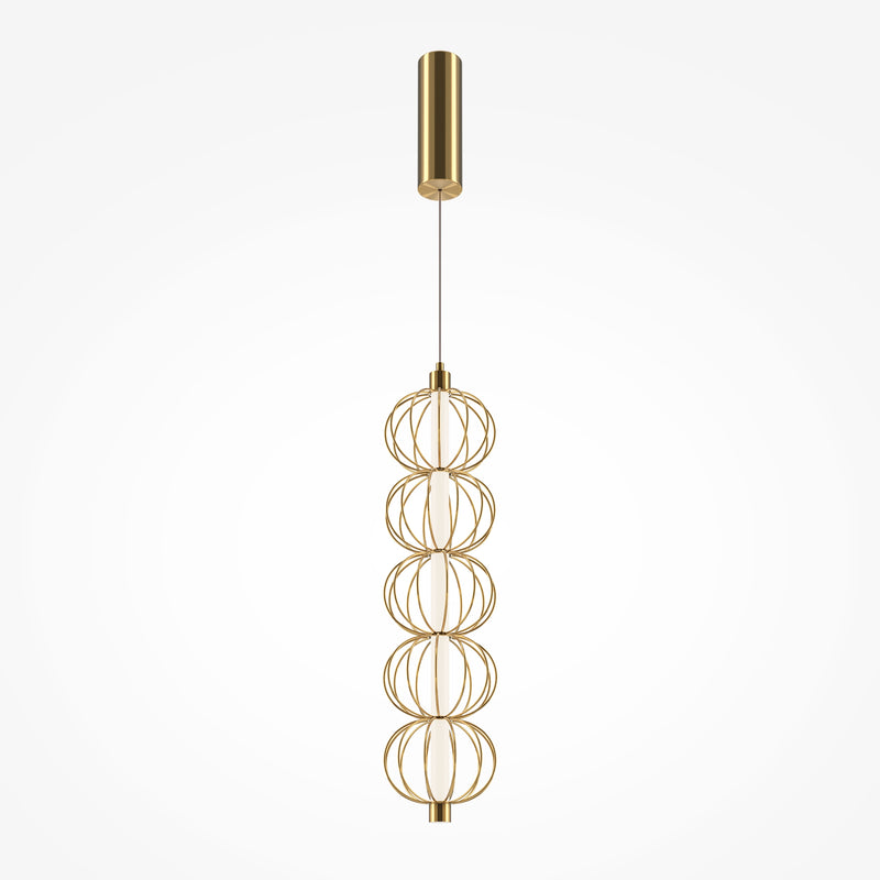 Maytoni Golden Cage 1L pendant lamp, gold LED D 13.9cm