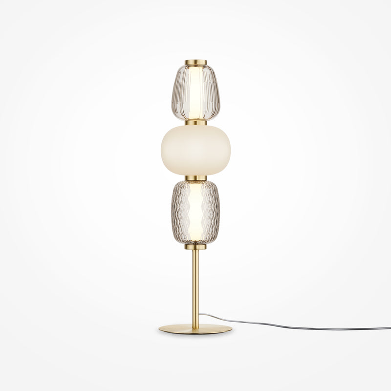 Maytoni Pattern 1L table lamp, chrome LED D 18cm