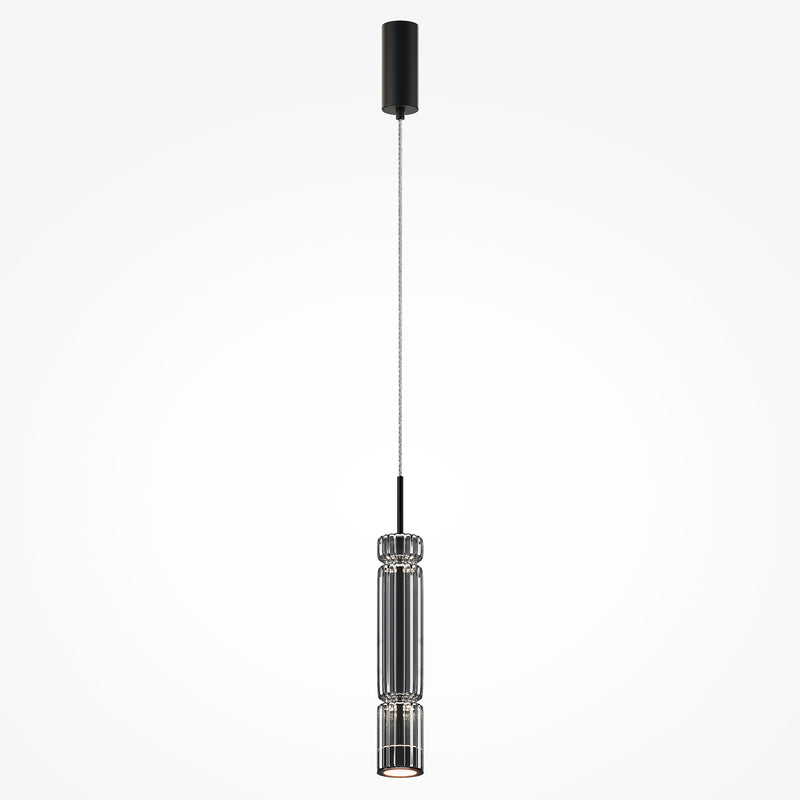 Maytoni Ordo 1L pendant lamp, black LED D 8cm