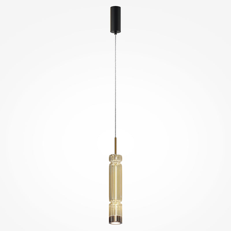 Maytoni Ordo 1L pendant lamp, black LED D 8cm