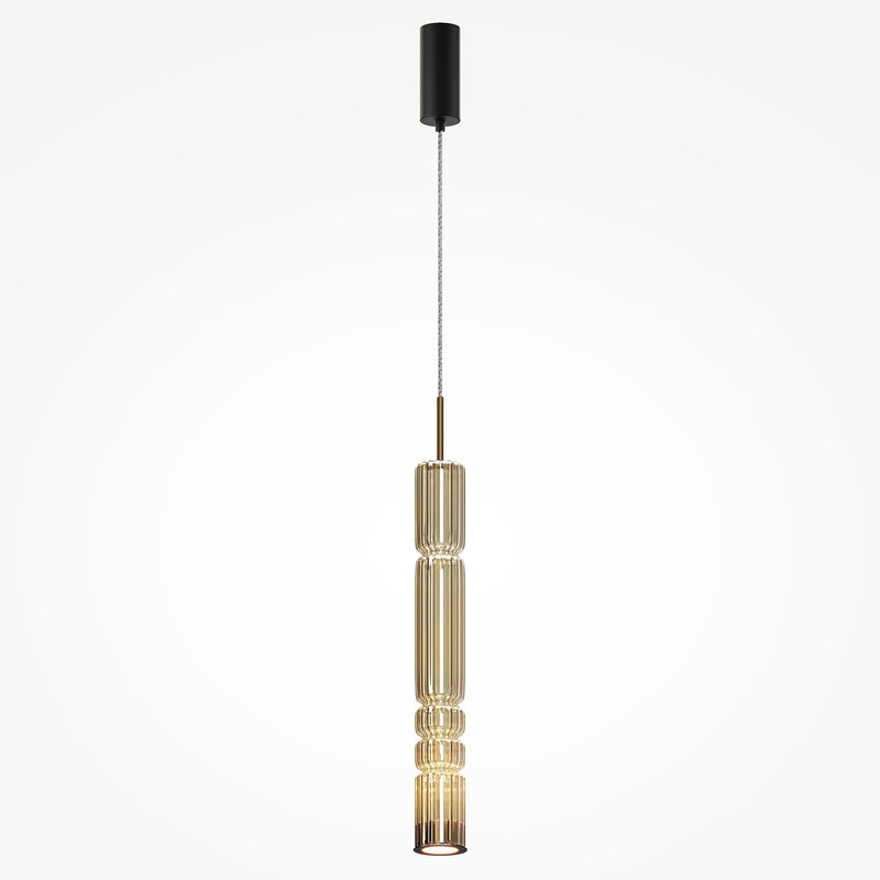 Maytoni Ordo 1L pendant lamp, black LED D 8cm