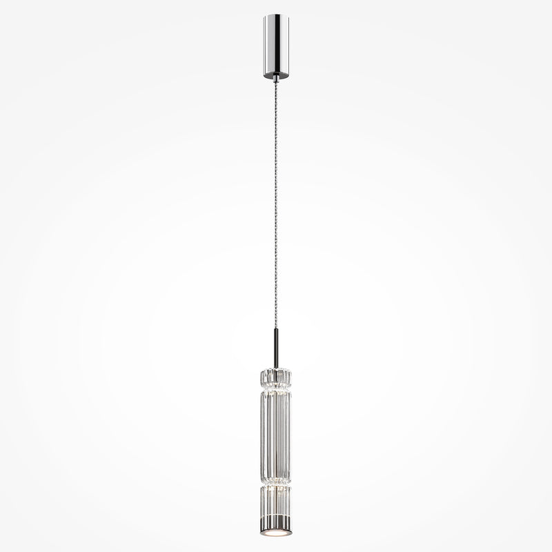 Maytoni Ordo 1L pendant lamp, chrome LED D 8cm