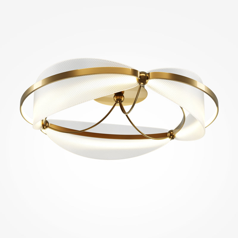 Maytoni Breeze 1L ceiling lamp, brass LED D 60cm