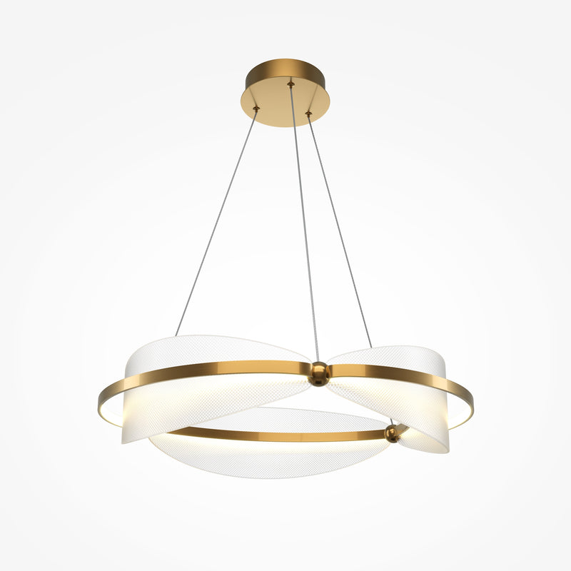 Maytoni Breeze 1L pendant lamp, brass LED D 60cm