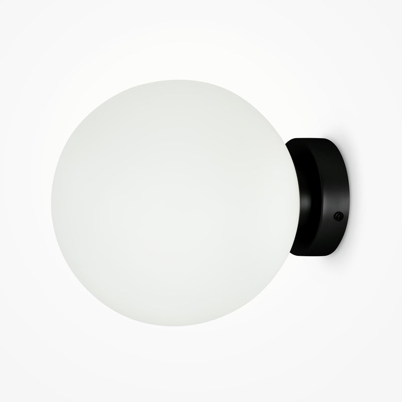 Maytoni Basic form 1L washer sconce lamp, black E14 D 20cm