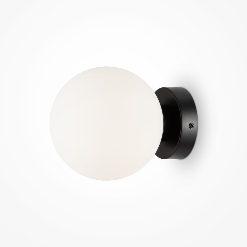 Maytoni Basic form 1L washer sconce lamp, black E14 D 15cm