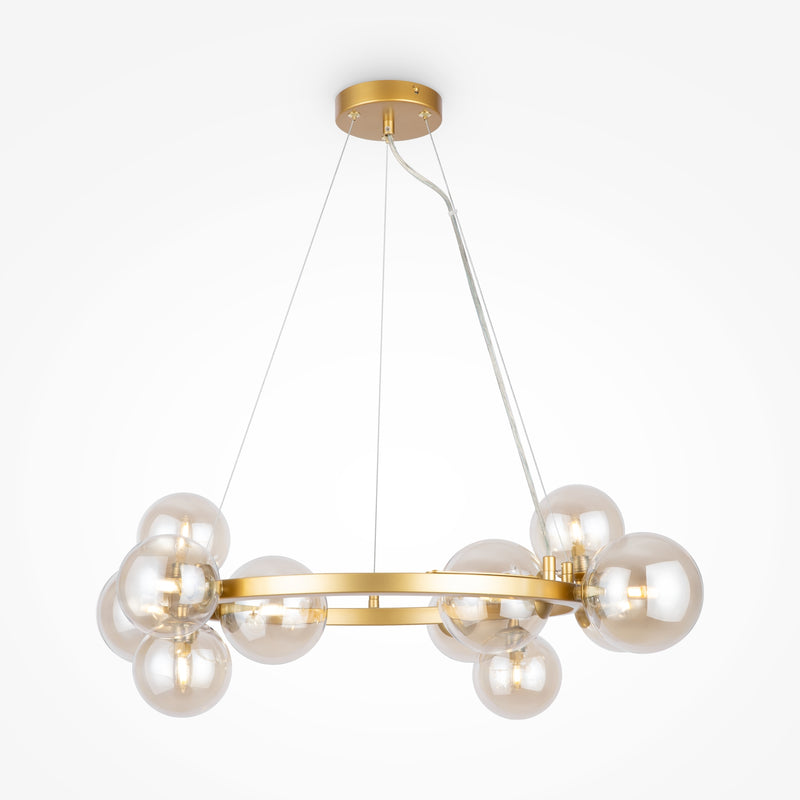 Maytoni Dallas 11L chandelier, gold G9 D 67cm