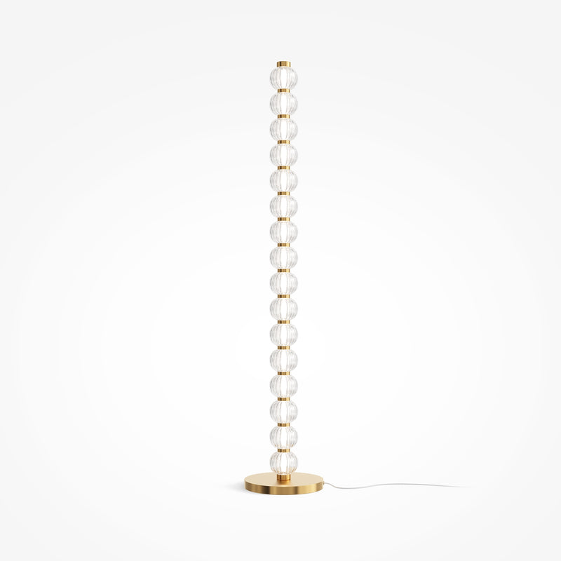 Maytoni Amulet 1L floor lamp, gold LED H 132cm