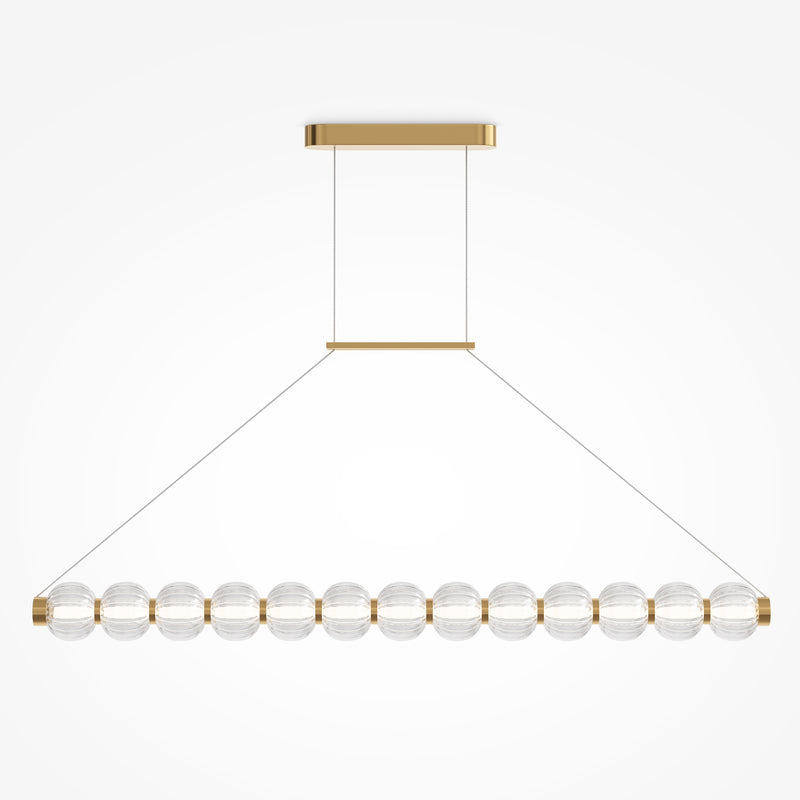 Plafonnier suspension linéaire Maytoni Amulet 1L, doré LED L 110cm