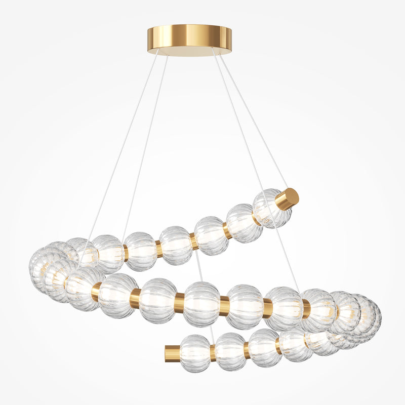 Maytoni Amulet 1L hanglamp, goud LED D 80cm