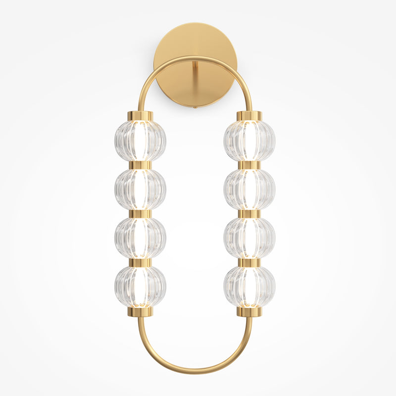 Maytoni Amulet 1L væglampe, guld LED H 60,6cm