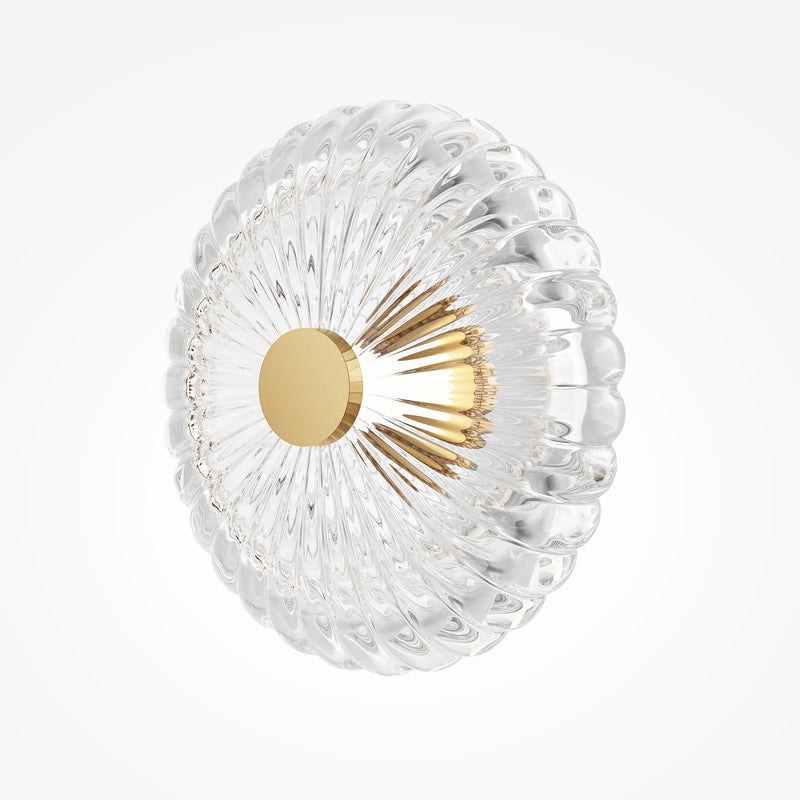 Maytoni Amulet 1L washer sconce lamp, gold LED D 35cm