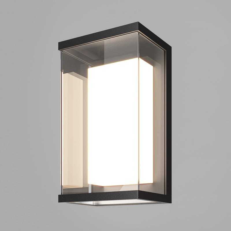 Maytoni Baker Street Aplique de exterior LED 1L, negro LED Al. 26,5 cm