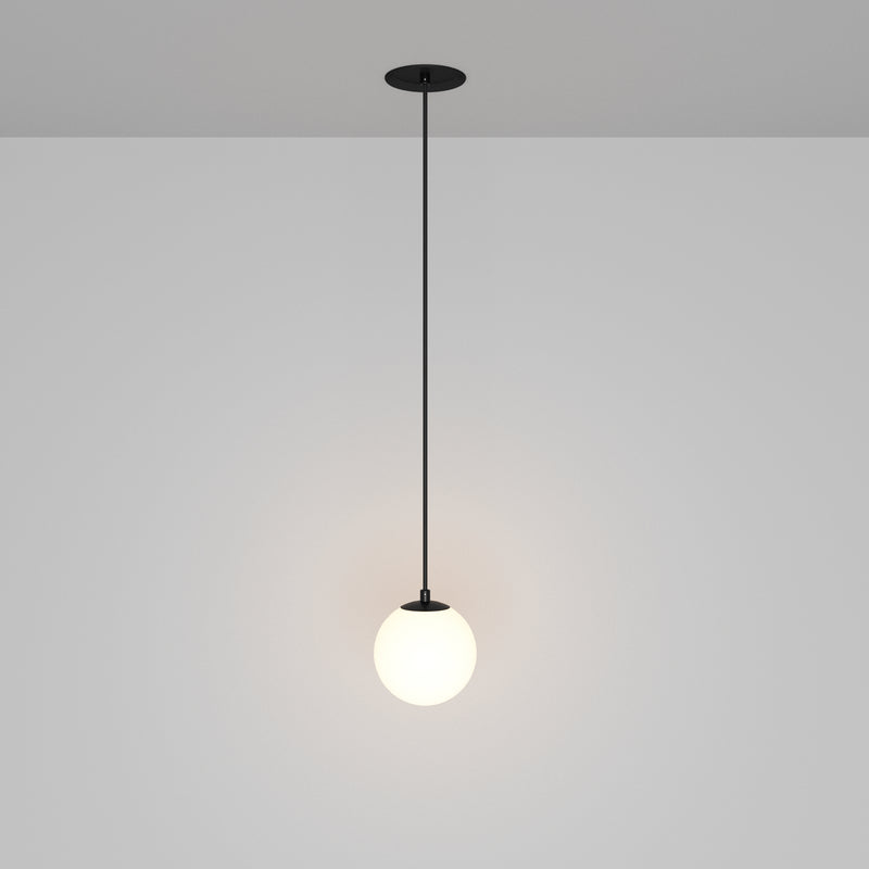 Maytoni Luna 1L pendant lamp, black LED D 10cm